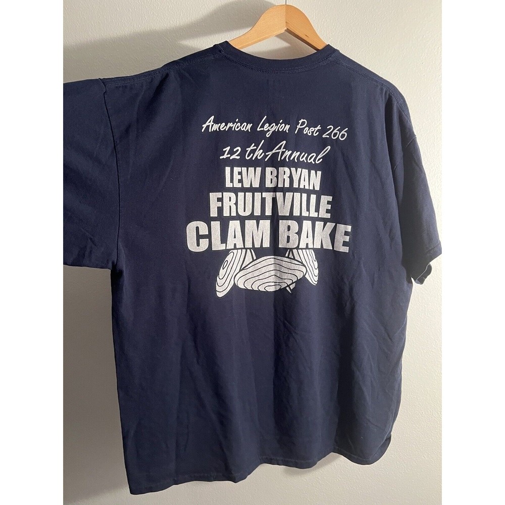Gildan Budweiser American legion Lew Bryan Fruitville Clam Bake Tshirt 2XL